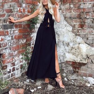 Free People Black Maxi Dress (NWT)